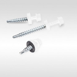 Suruburi autoforante pt. metal 4,8x19 EPDM RAL 9010, 250 buc/cut